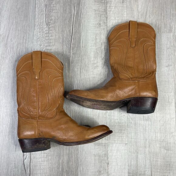 Tecovas The Cartwright 11.5 EE Wide Hazelnut Handmade Calf Cowhide Cowboy Boot K - Picture 8 of 11